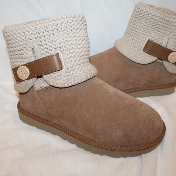 UGG SHAINA CHESTNUT SUEDE SWEATER BOOTS NEW without ORIGINAL BOX - Picture 3 of 8